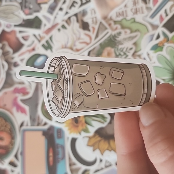 10/$10 Iced Coffee Vinyl Sticker - Picture 1 of 2